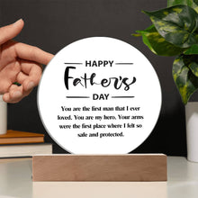 Happy Father's Day Acrylic Circle Plaque