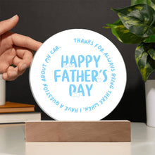 Happy Father's Day Acrylic Circle Plaque