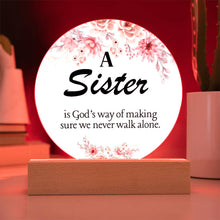 A Sister Acrylic Circle Plaque