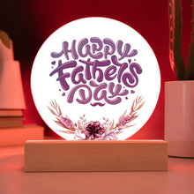 Happy Father's Day Flower Acrylic Circle Plaque