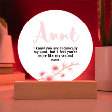 Aunt Acrylic Circle Plaque