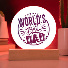 World Best Dad Acryclic Circle Plaque