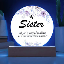 A Sister Acrylic Circle Plaque