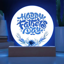 Happy Father's Day Flower Acrylic Circle Plaque