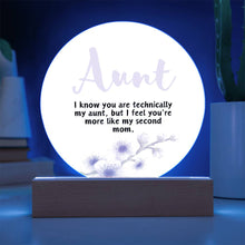 Aunt Acrylic Circle Plaque