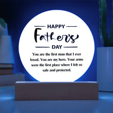 Happy Father's Day Acrylic Circle Plaque