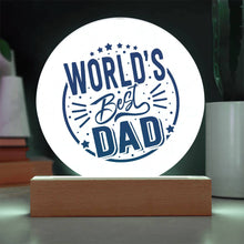 World Best Dad Acryclic Circle Plaque