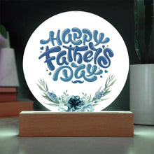 Happy Father's Day Flower Acrylic Circle Plaque