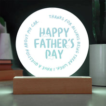 Happy Father's Day Acrylic Circle Plaque