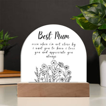 Best Mum Acrylic Dome Plaque