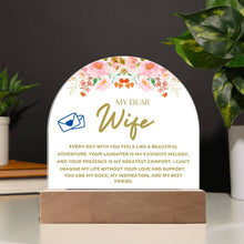 Wife Acrylic Dome Plaque