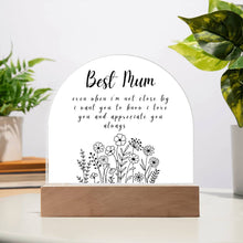 Best Mum Acrylic Dome Plaque