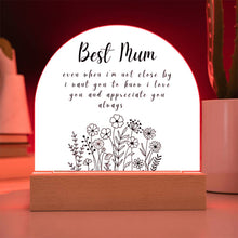 Best Mum Acrylic Dome Plaque