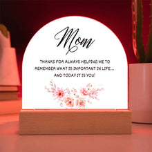 Mom Acrylic Dome Plaque