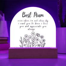 Best Mum Acrylic Dome Plaque