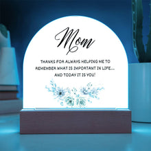 Mom Acrylic Dome Plaque