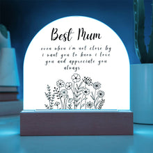 Best Mum Acrylic Dome Plaque