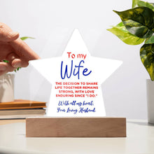 WIfe Acrylic Star Plaque