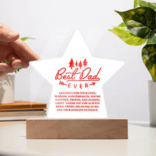 Best Dad Acrylic Star Plaque