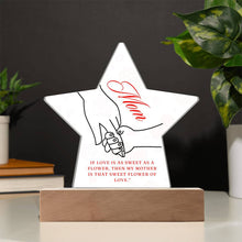 Mom Acrylic Star Plaque