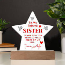 Sister Acrylic Star Plaque