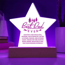 Best Dad Acrylic Star Plaque