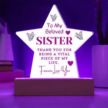 Sister Acrylic Star Plaque