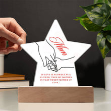 Mom Acrylic Star Plaque