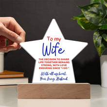 WIfe Acrylic Star Plaque