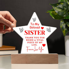 Sister Acrylic Star Plaque