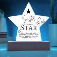 Sister Star Acrylic Star Plaque