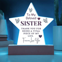 Sister Acrylic Star Plaque