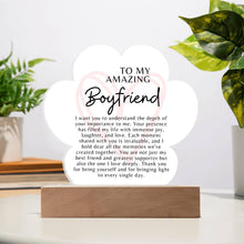 Boyfriend Acrylic Paw  Print Plaque