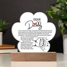 Dear Daddy Acrylic Paw Print Plaque