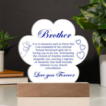 Brother Acrylic Paw Print Plaque