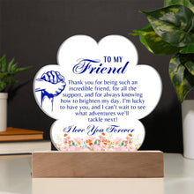 Friend Acrylic Paw Print Plaque