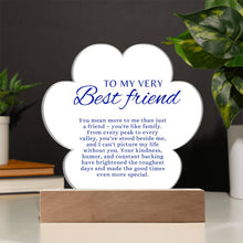 Best Friend Acrylic Paw Print Plaque