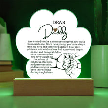 Dear Daddy Acrylic Paw Print Plaque