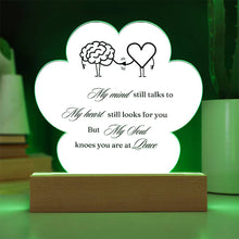 My mind Acrylic Paw Print Plaque