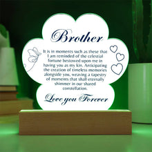 Brother Acrylic Paw Print Plaque