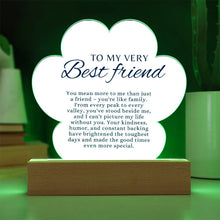 Best Friend Acrylic Paw Print Plaque