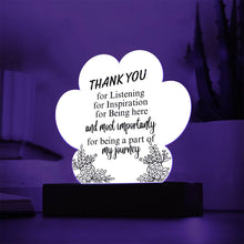 Thank You Acrylic Paw Print Plaque