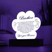 Brother Acrylic Paw Print Plaque