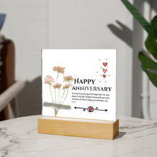 Happy Anniversary Acrylic Square Plaque