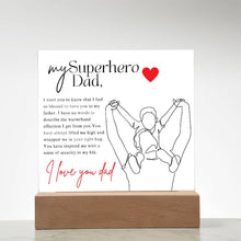 My SuperHero Dad Acrylic Square Plaque