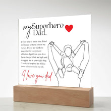 My SuperHero Dad Acrylic Square Plaque