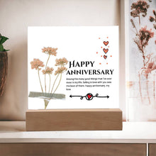 Happy Anniversary Acrylic Square Plaque