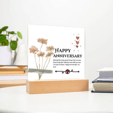 Happy Anniversary Acrylic Square Plaque