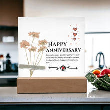 Happy Anniversary Acrylic Square Plaque