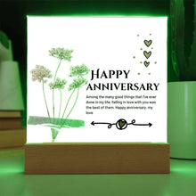 Happy Anniversary Acrylic Square Plaque